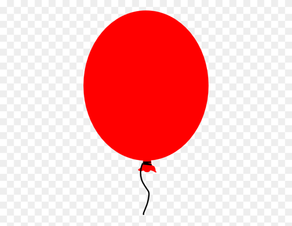 Воздушный шарик красный для вырезания
