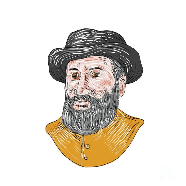 Фернан Магеллан нарисовать