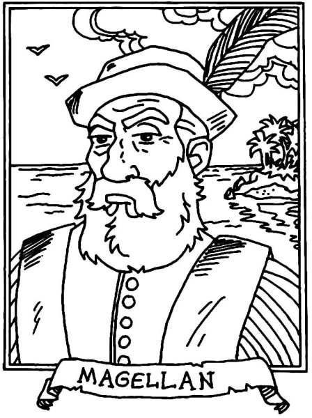 Фернандо Магеллан черно белое