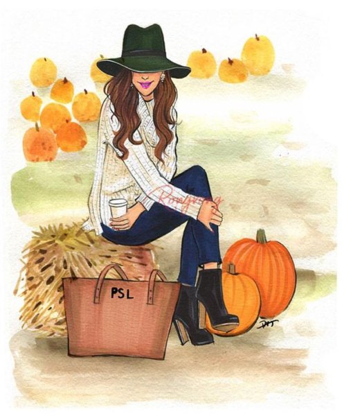 Стильные осенние иллюстрации