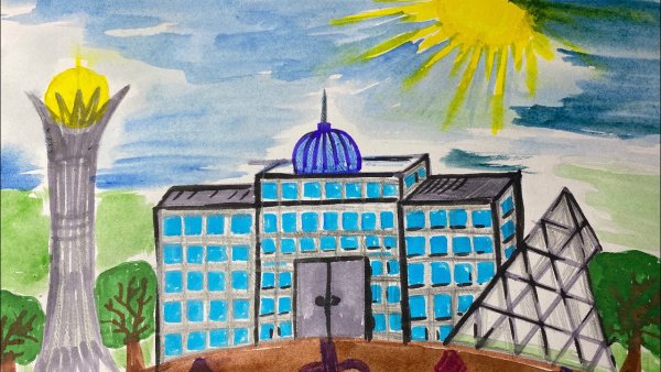 Байтерек рисунок для детей