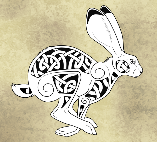 Стилизованная морда зайца
