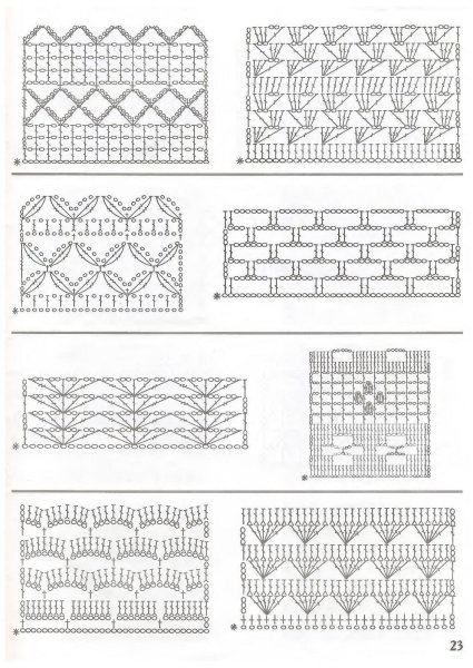 Комбинация узоров крючком