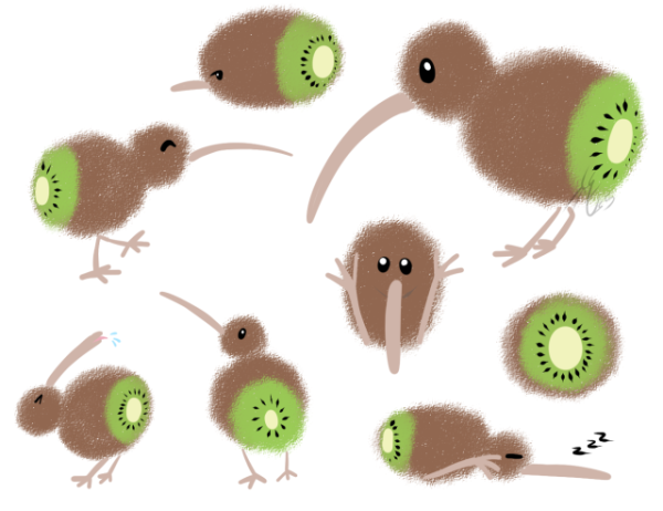 Киви птица Графика