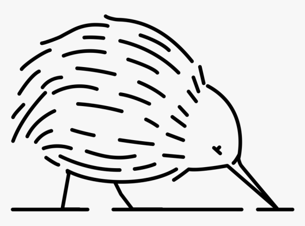 Птица киви мультяшная