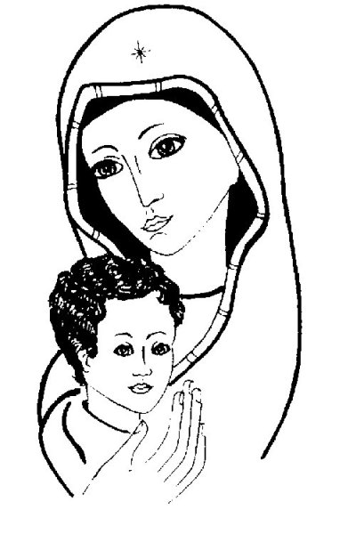 Прорись Мадонна с младенцем