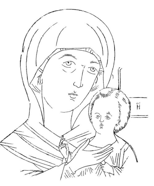 Казанская икона Божией матери ретушь на памятник