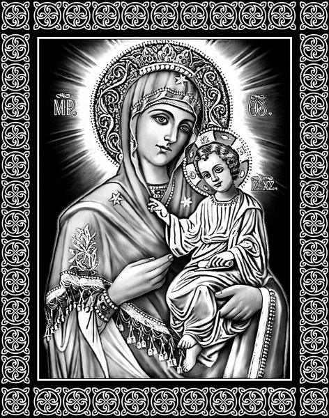 Прориси иконы Владимирская Богоматерь