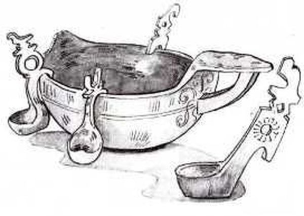 Шаблоны посуды для росписи Золотая Хохлома