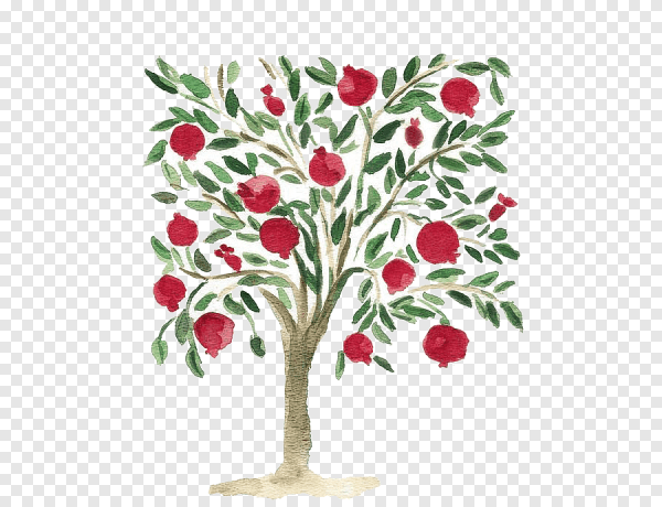 Стилизованное дерево граната