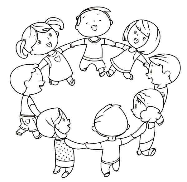 Дети в ряд мультяшные