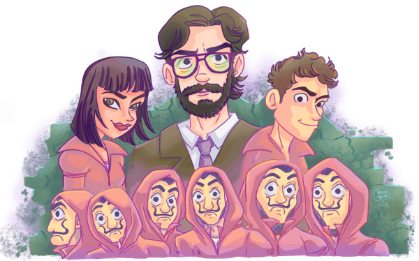 Профессор бумажный дом арт