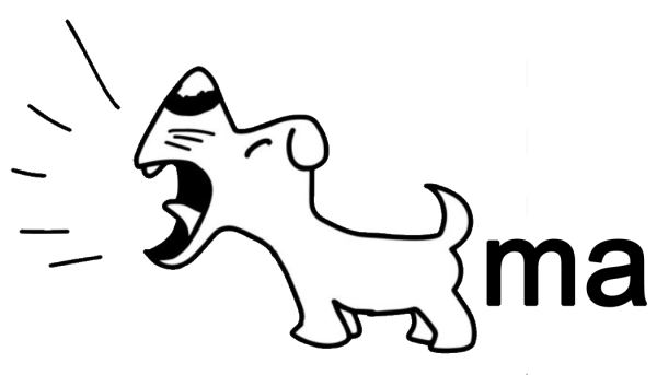 Собака лает рисунок