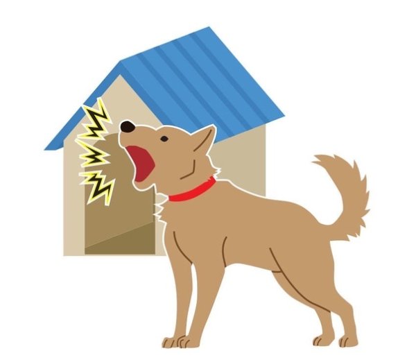 Лающая собака иллюстрация