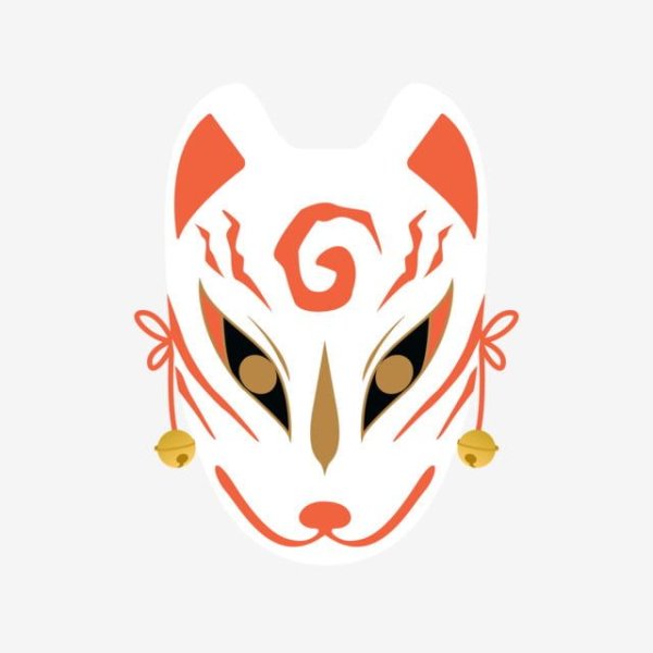 Маска Кицунэ вектор