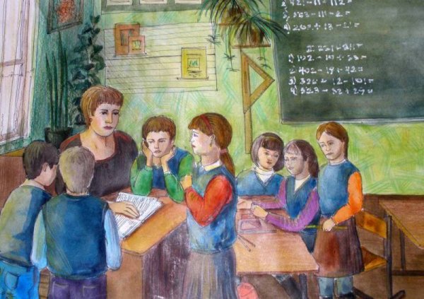 Учитель и ученик рисунок
