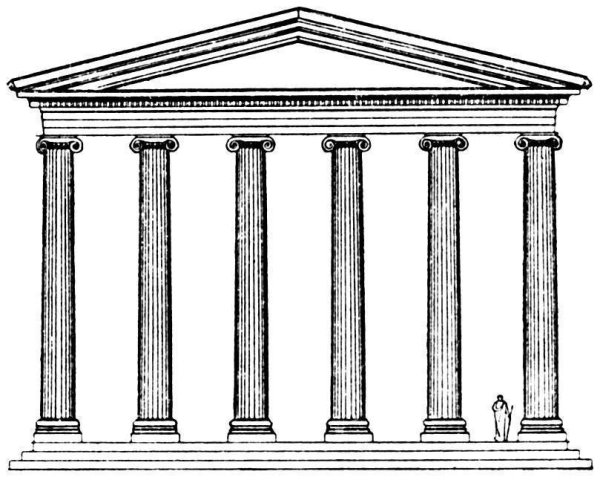 Ионический храм древней Греции