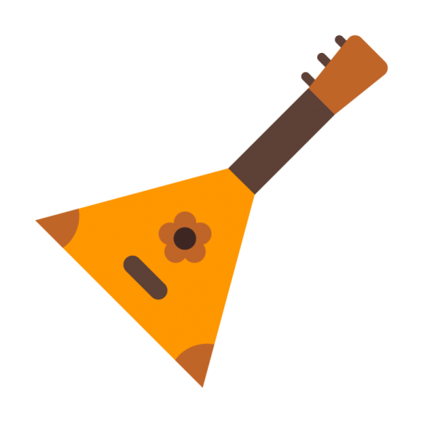 Контур балалайки для рисования