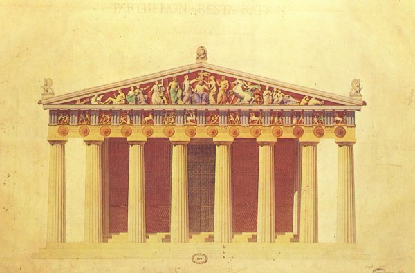 Храм Парфенон в Афинах реконструкция
