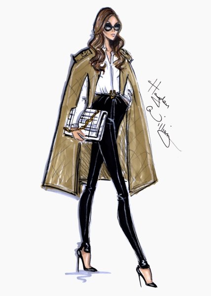 Эскизы модельных платьев