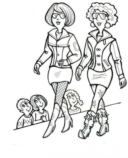 Раскраска модельер