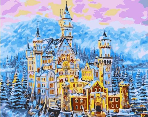 Алмазная мозаика замок Нойшванштайн