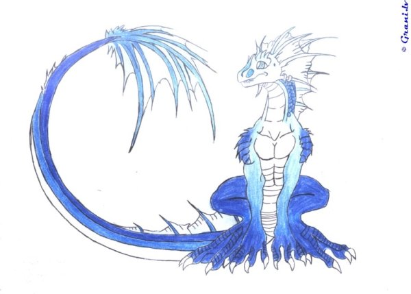 Нарисовать водяного дракона