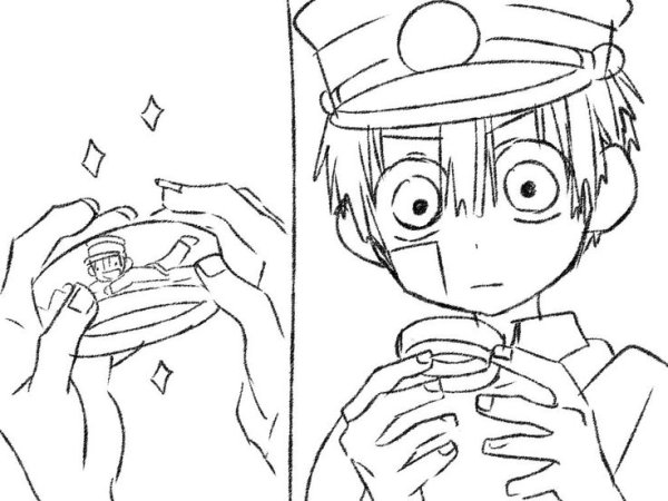 Туалетный мальчик Ханако раскраска