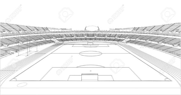 Стадион раскраска
