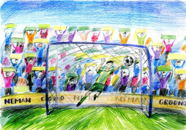 Рисунок на тему на стадионе
