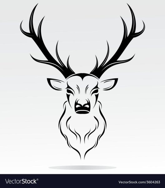 Тату Оленья голова