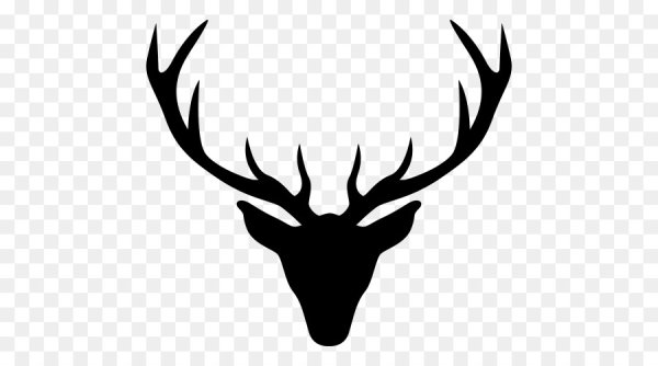 Силуэт головы оленя