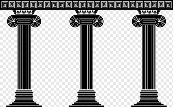 Древний Рим ионическая колонна вектор