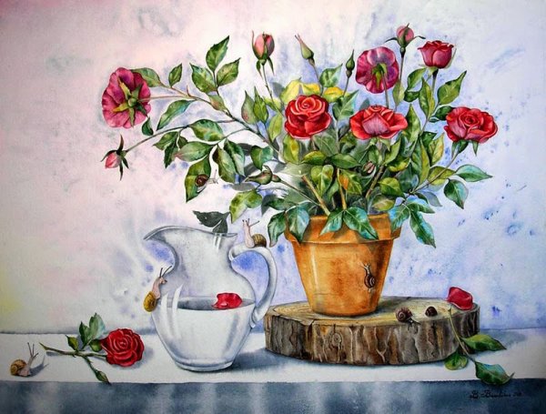 Цветы Валевская Валентина живопись