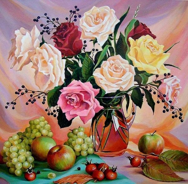 Красивый натюрморт живопись