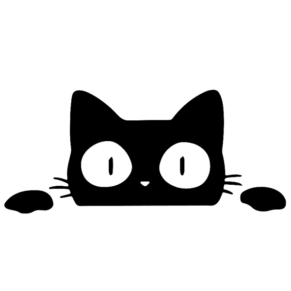 Кошка выглядывает