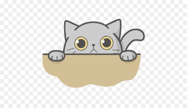 Котик выглядывает