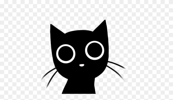 Мультяшный кот выглядывает