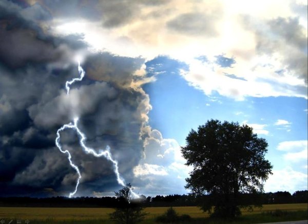 Гроза и град