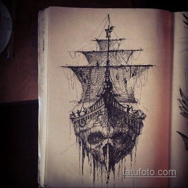 Тату Летучий голландец