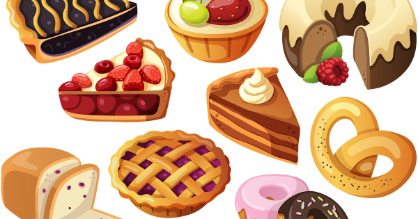 Векторные кондитерские изделия