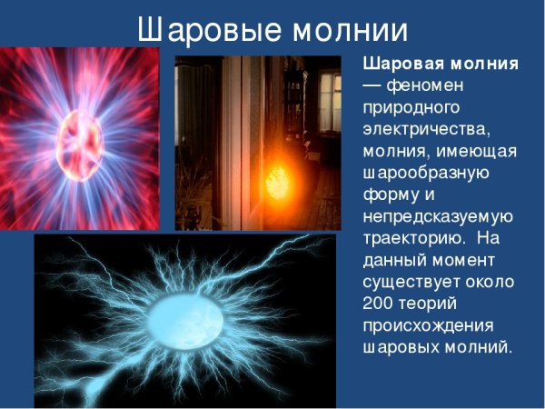 Схема строения шаровой молнии