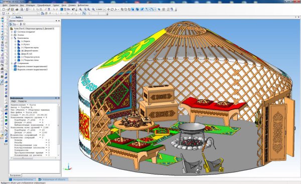 Казахская юрта строение