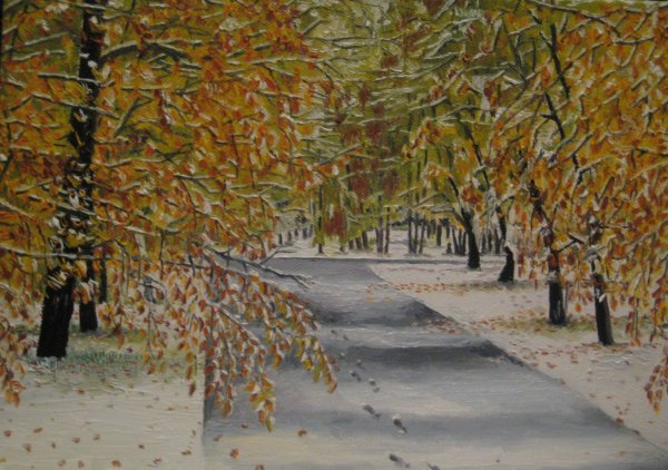 Поздняя осень живопись