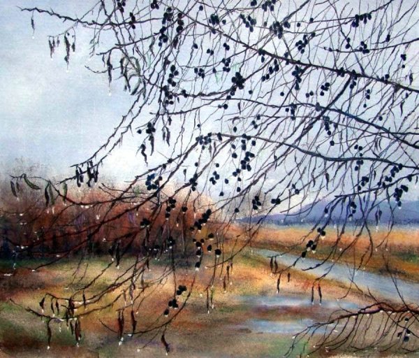 Художник Елена Юшина. Дождь