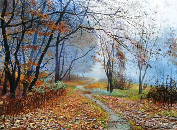 Картины Сергея Луценко осень