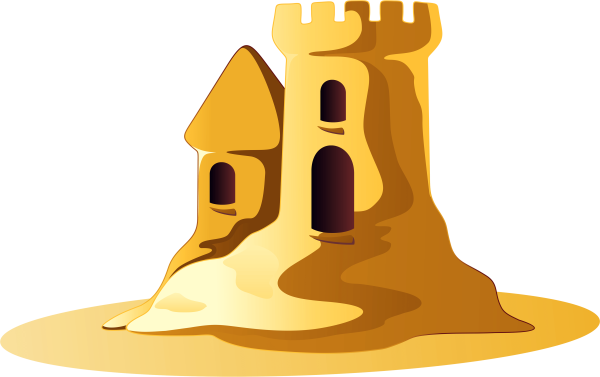 Песочный замок мультяшный
