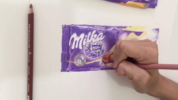 Нарисовать шоколадку Милка