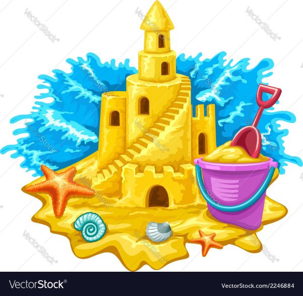 Песочный замок вектор