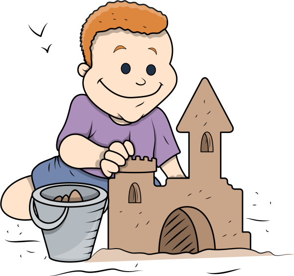 Песочный замок мультяшный